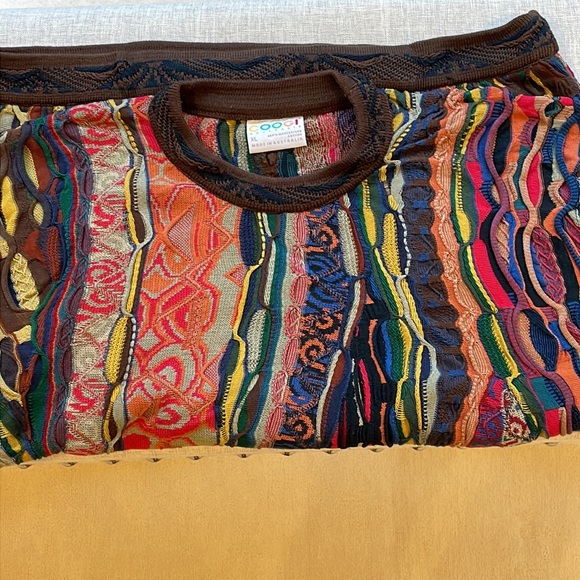 COOGI AUSTRALIA 100% COTTON MULTI colored SWEATER size xl - Picture 4 of 8